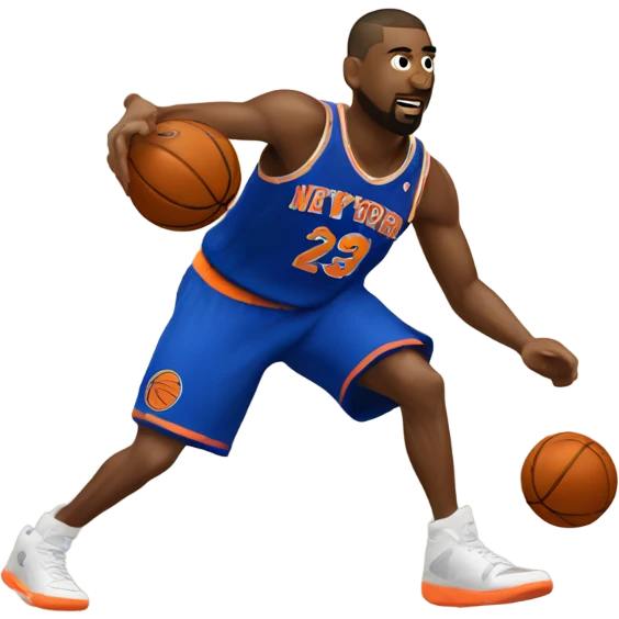 Knicks player spinning basketball  emoji