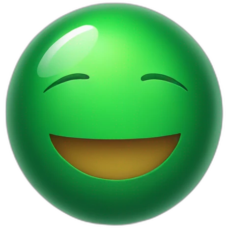 modern green sphere emoji