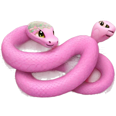 Pink heart with snake and stars emoji