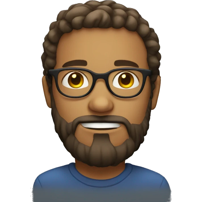 bearded boy with glasses no text emoji