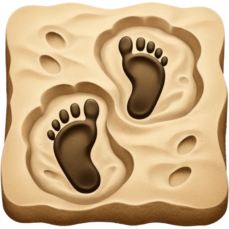 black foot prints  emoji