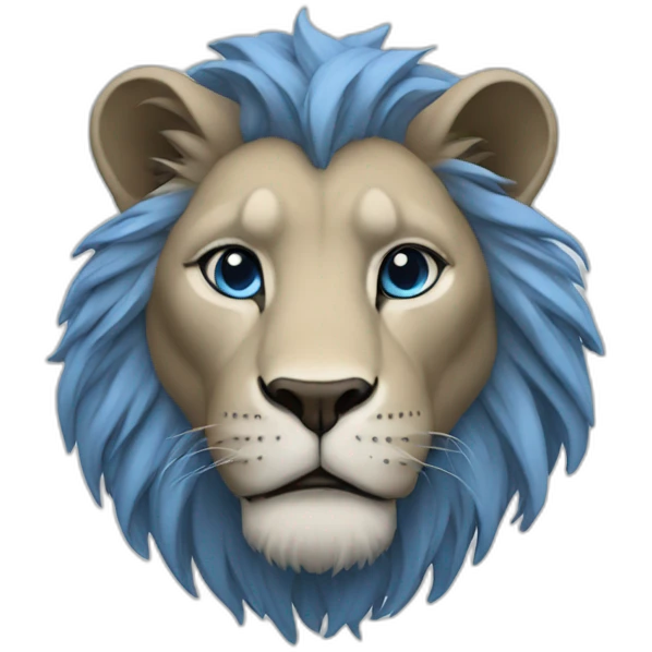 Blue lion Song emoji