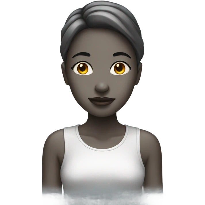 Girl with a silver nose emoji