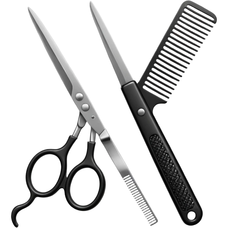 barber shop, scissors, comb. emoji