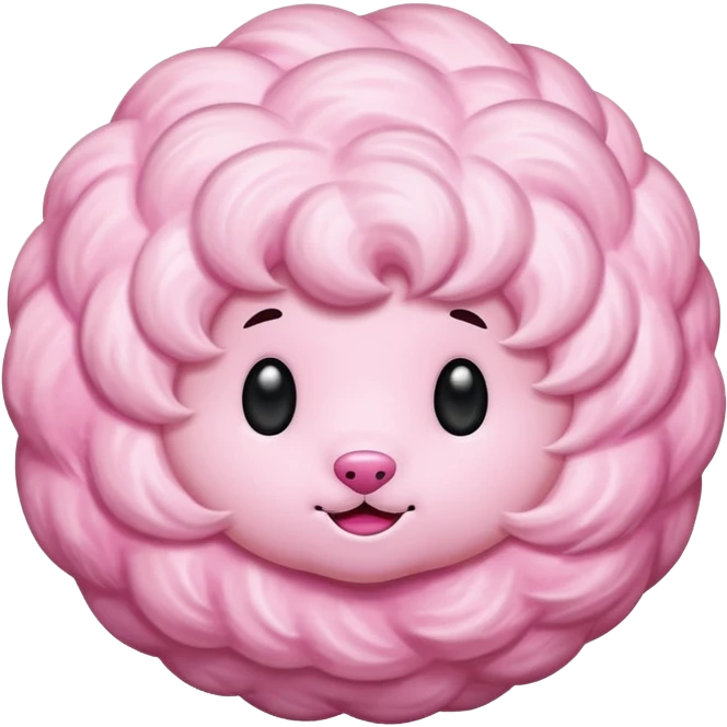 pink fur ball emoji