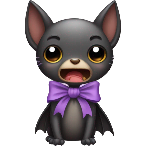 bat with bow crying  emoji