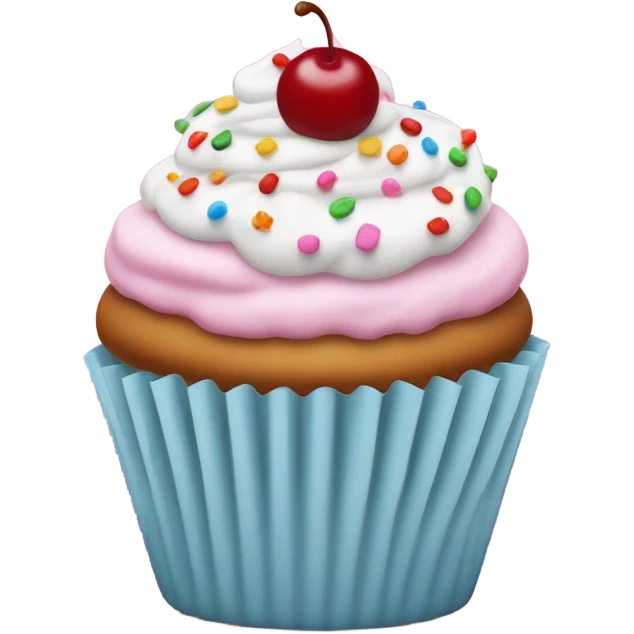 Pink cupcake emoji