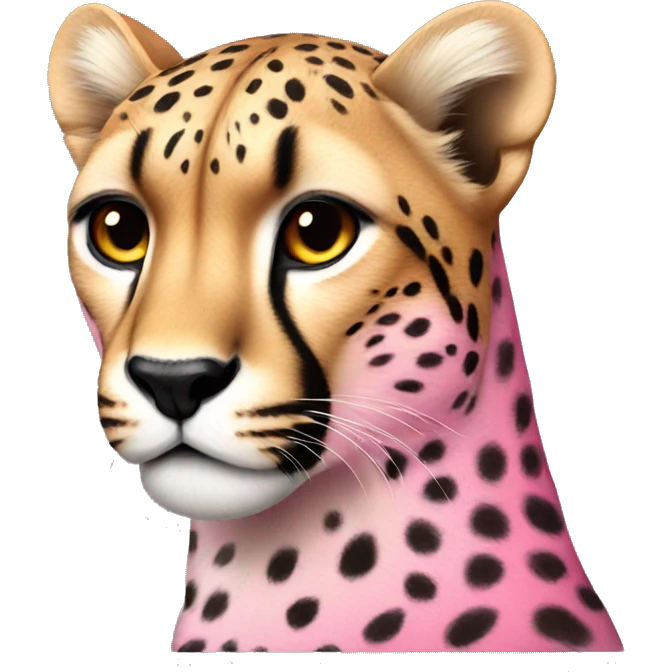 Cheetah but pink emoji