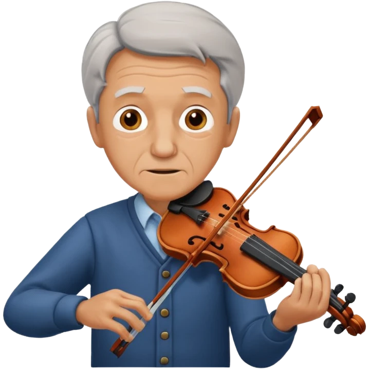 old man playing violin emoji