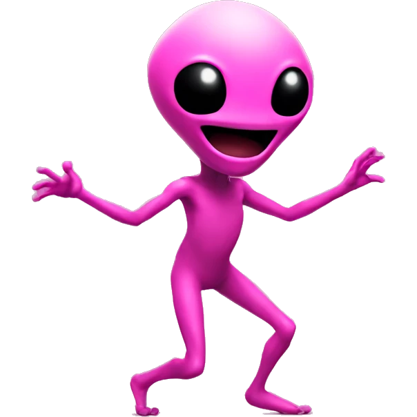 pink dancing alien  emoji