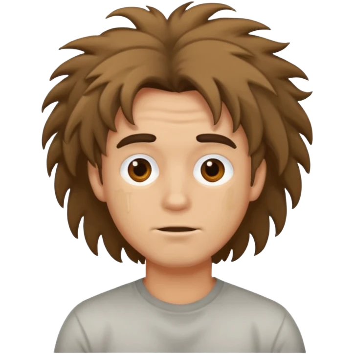 Guy with tons of hair emoji