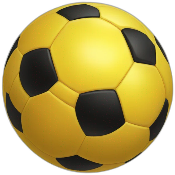 Yellow soccer ball  emoji