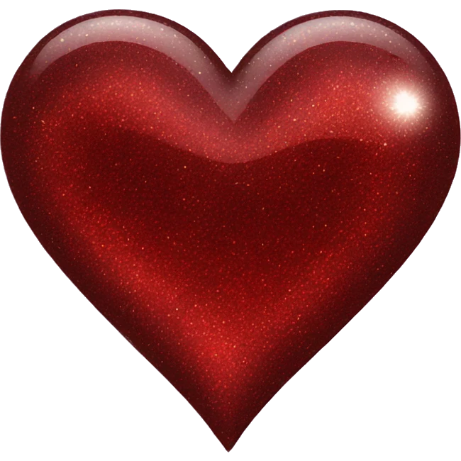 glittery dark red heart emoji