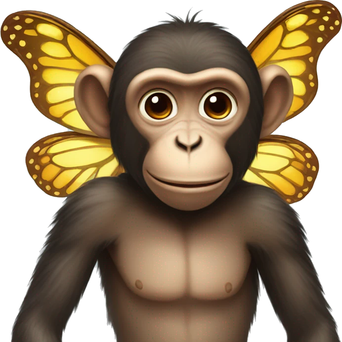 monkey wiht butterfly wings emoji