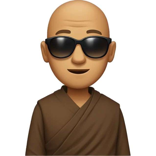 monk with sunglasses emoji
