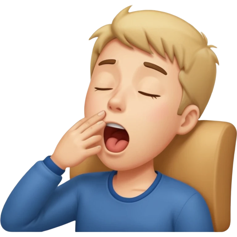 yawning sleepy character emoji