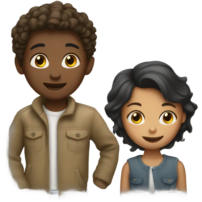 One Girl and boys emoji
