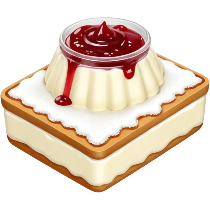 Baltic curd snack with jam emoji