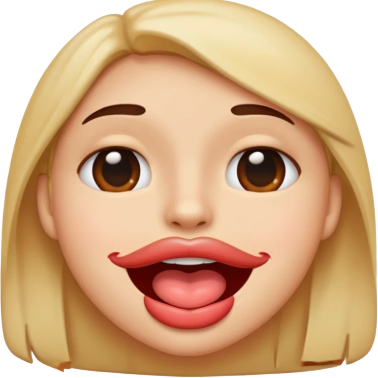 Lip biting face emoji emoji