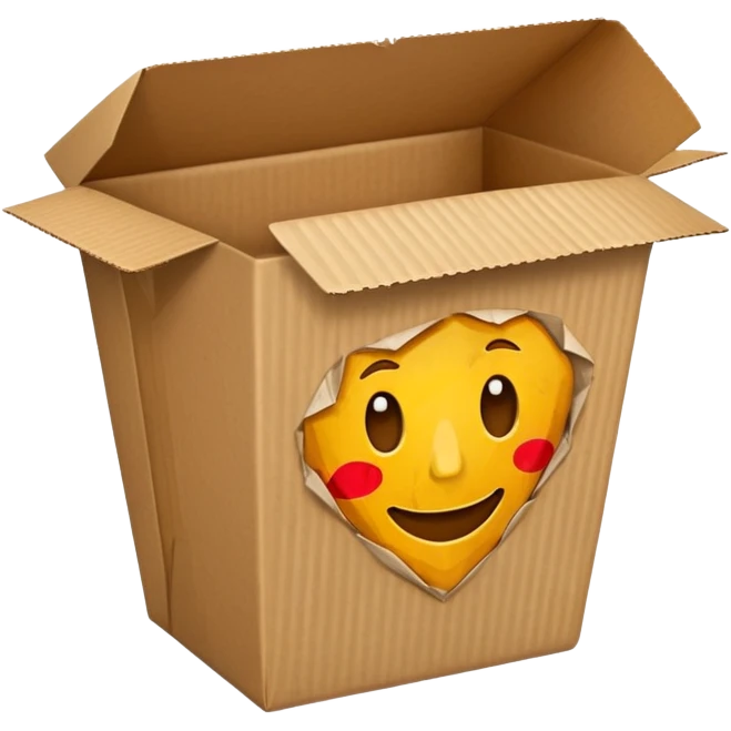 takeout box that looks like it has been in a trash can emoji