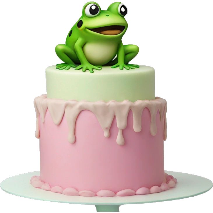 frog on top cake emoji