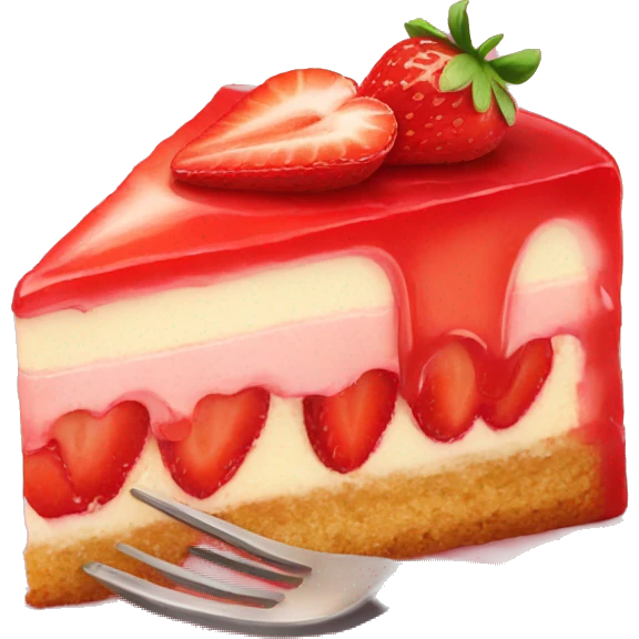 slice of strawberry cake emoji