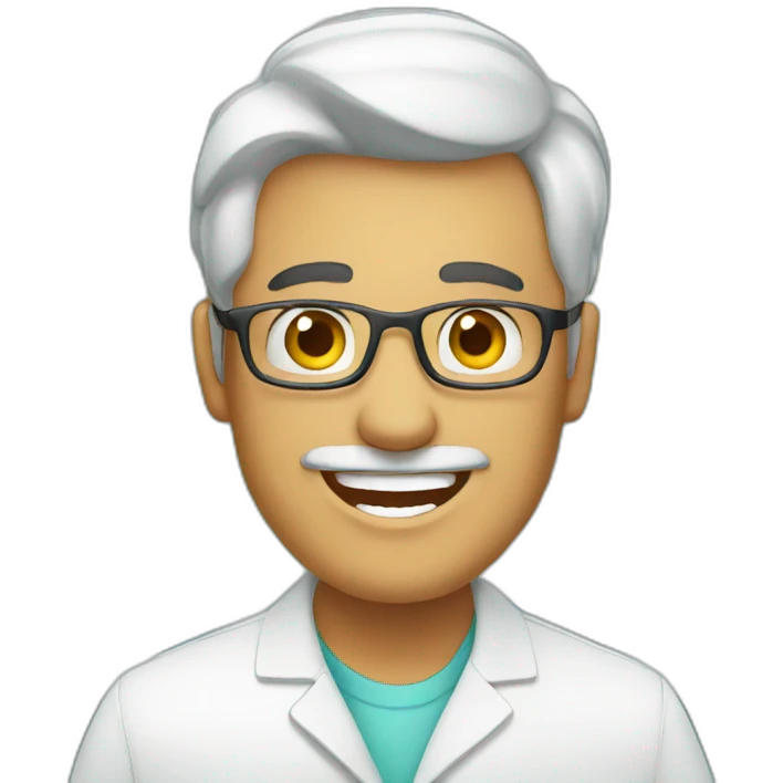 A pharmacist happy emoji