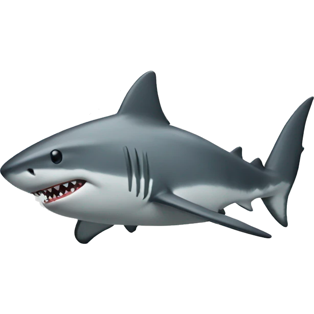 Shark with a top  emoji