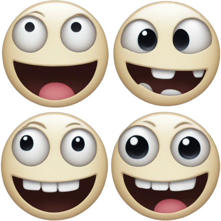 Creepy eyes and smile  emoji