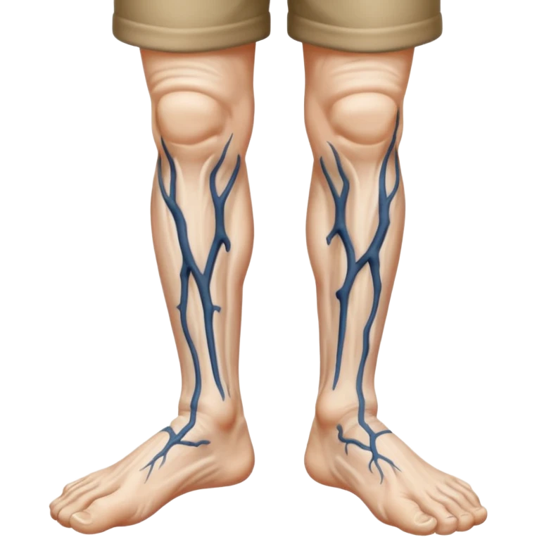 old peoples legs with veins showing emoji
