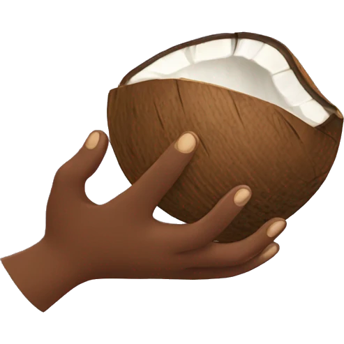 Clapping coconut emoji