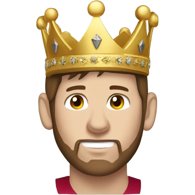 Messi wearing a crown emoji