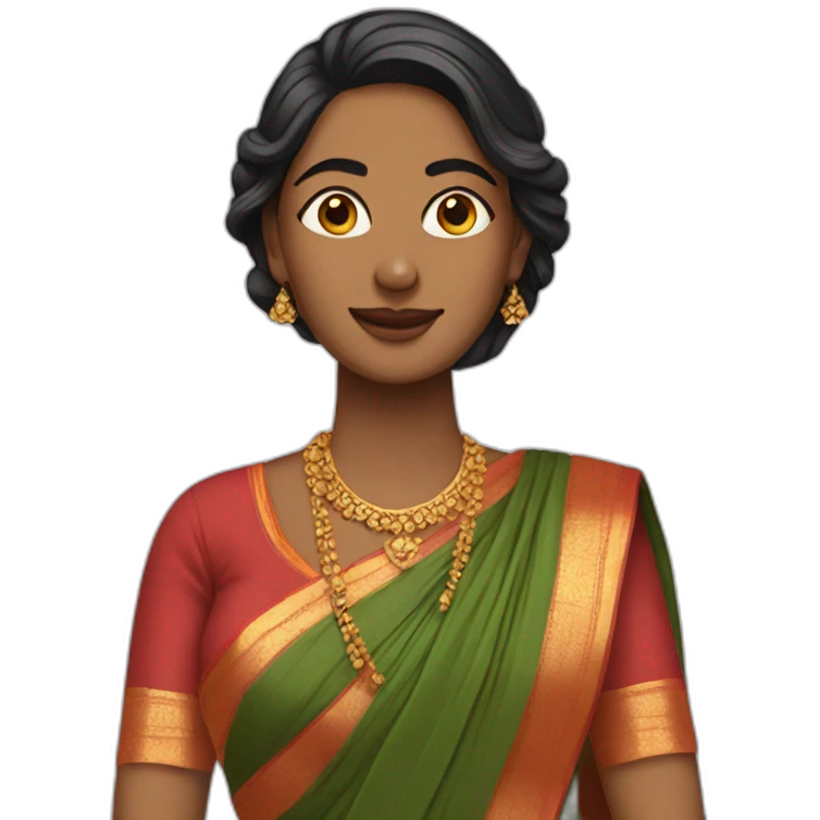 women with saree emoji