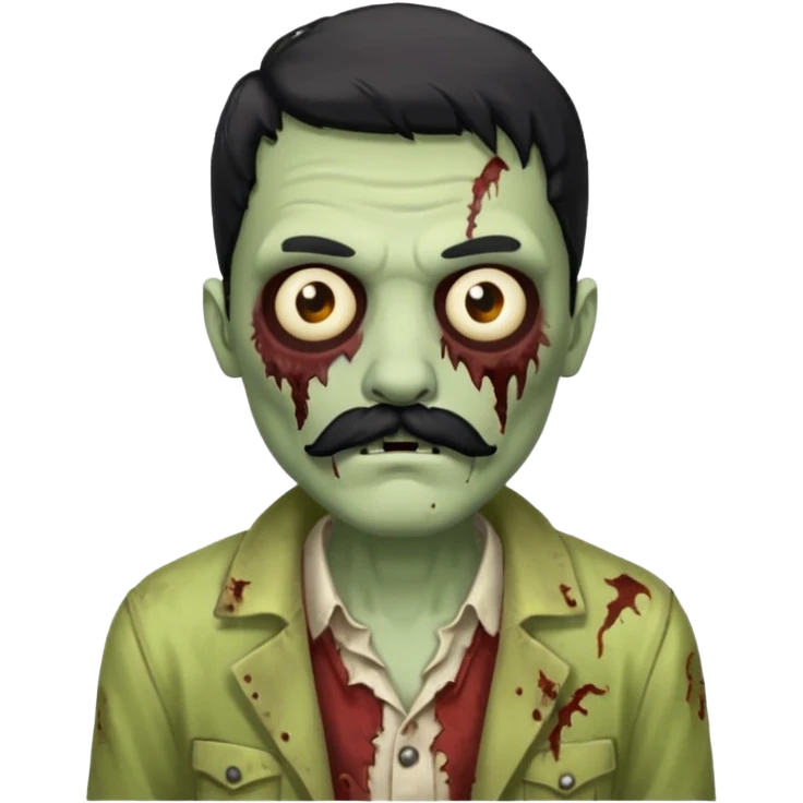zombie with black mustache emoji