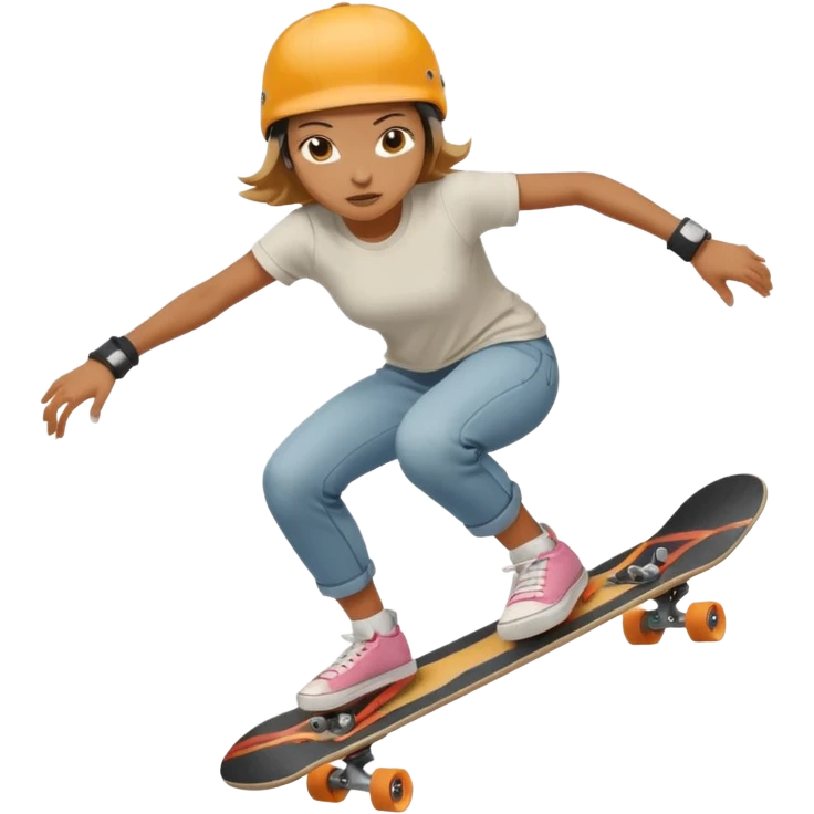 Mulher fazendo skate  emoji