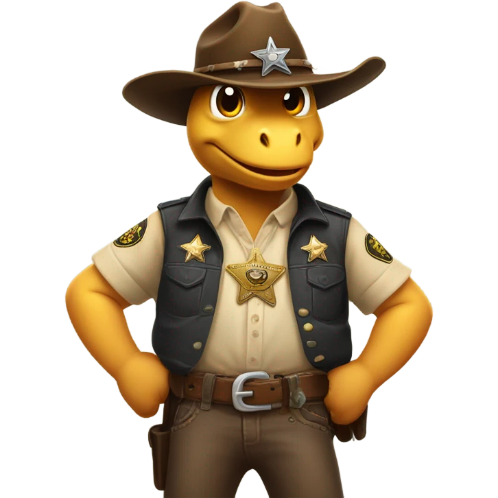 a dinosaur cowboy emoji