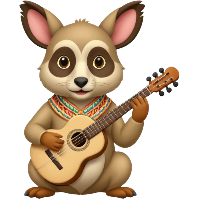 un animal péruvien qui joue de la musique emoji