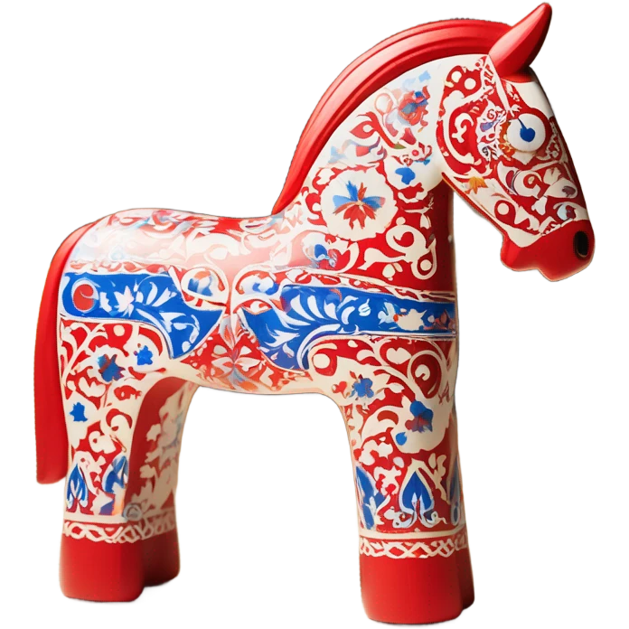 dala horse with ikea emoji