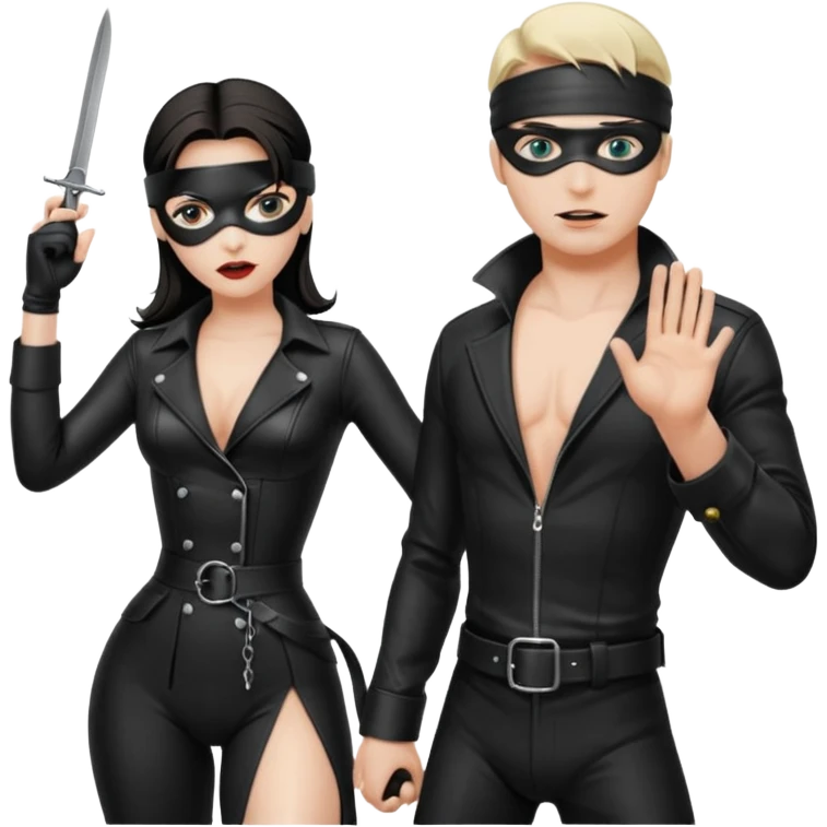 Dominatrix whipping man  emoji