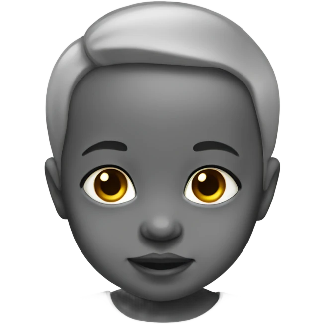 Baby with grey skin emoji
