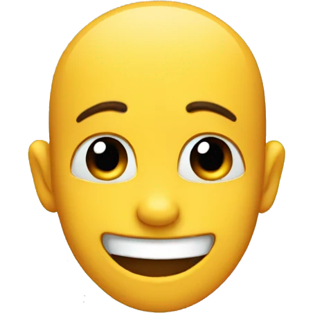 Shy laughing emoji