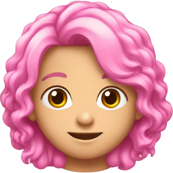 menino com cabelo cor de rosa emoji