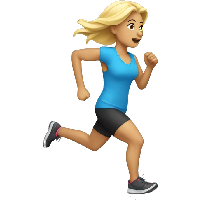 Blonde woman running emoji