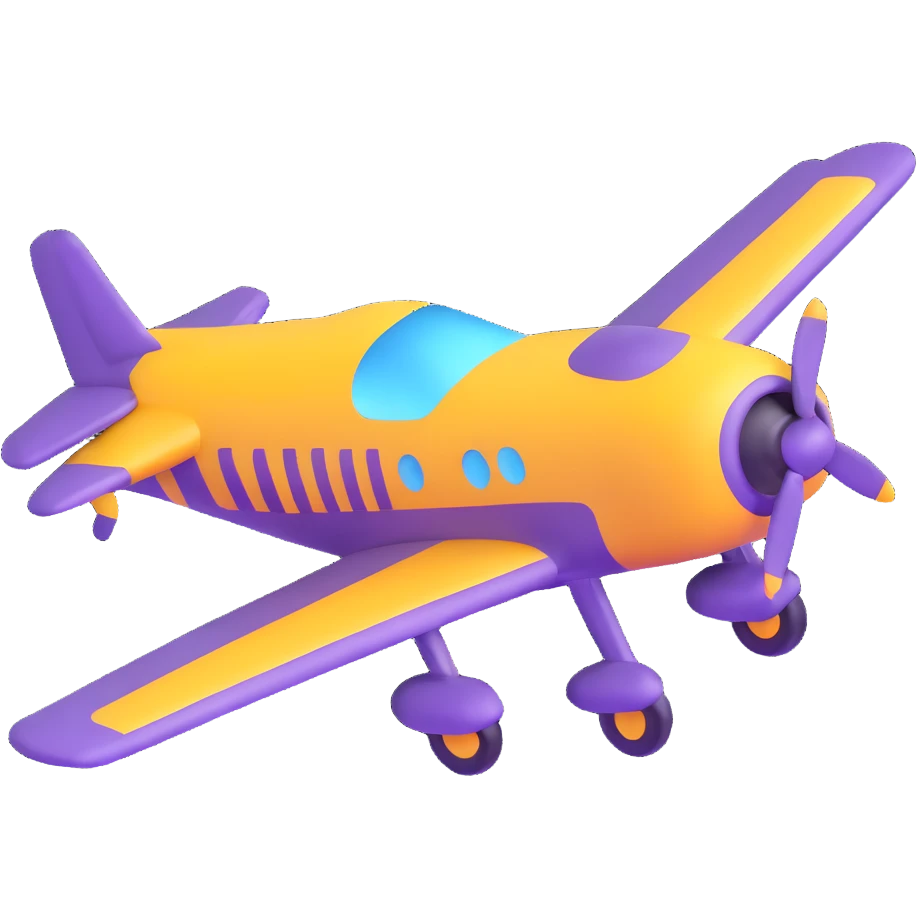 purple airplane emoji