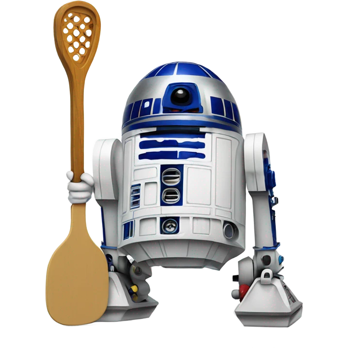 R2d2 with a pickleball paddle emoji