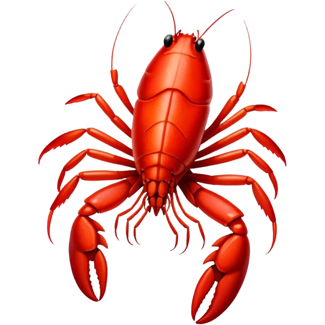 single red crawfish, detailed emoji