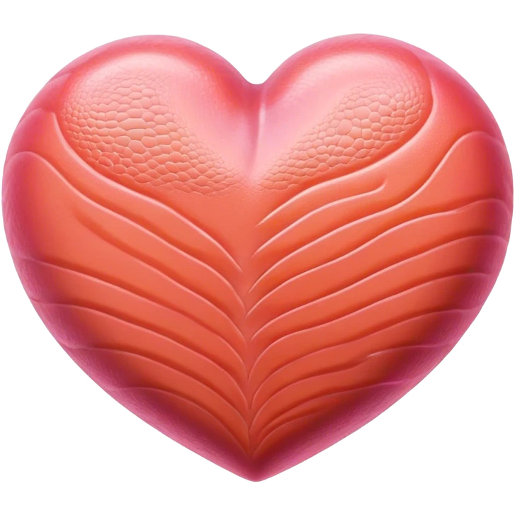 Pink salmon heart emoji