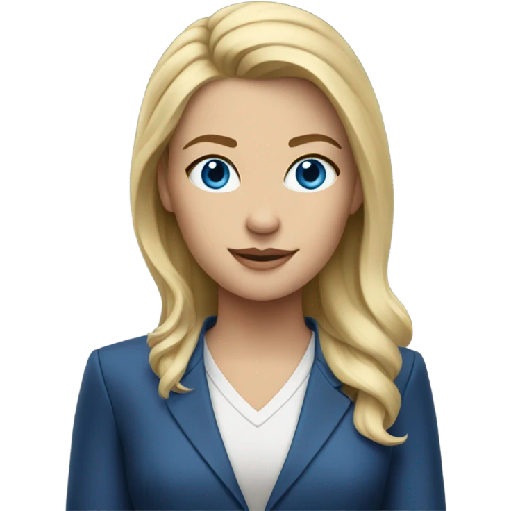 blonde hair blue eyed lady sport caster emoji