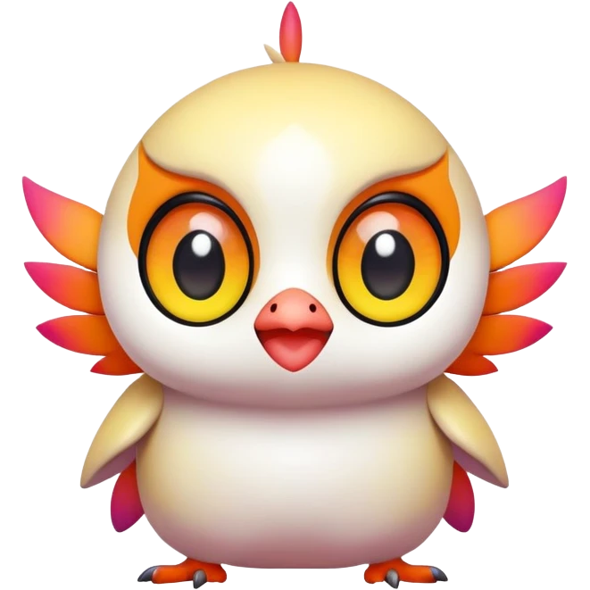 Colorful vibrant chibi Fakémon-creature emoji
