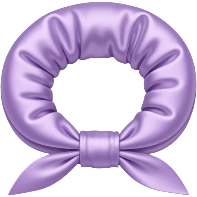 pastel lilac satin hair tie emoji